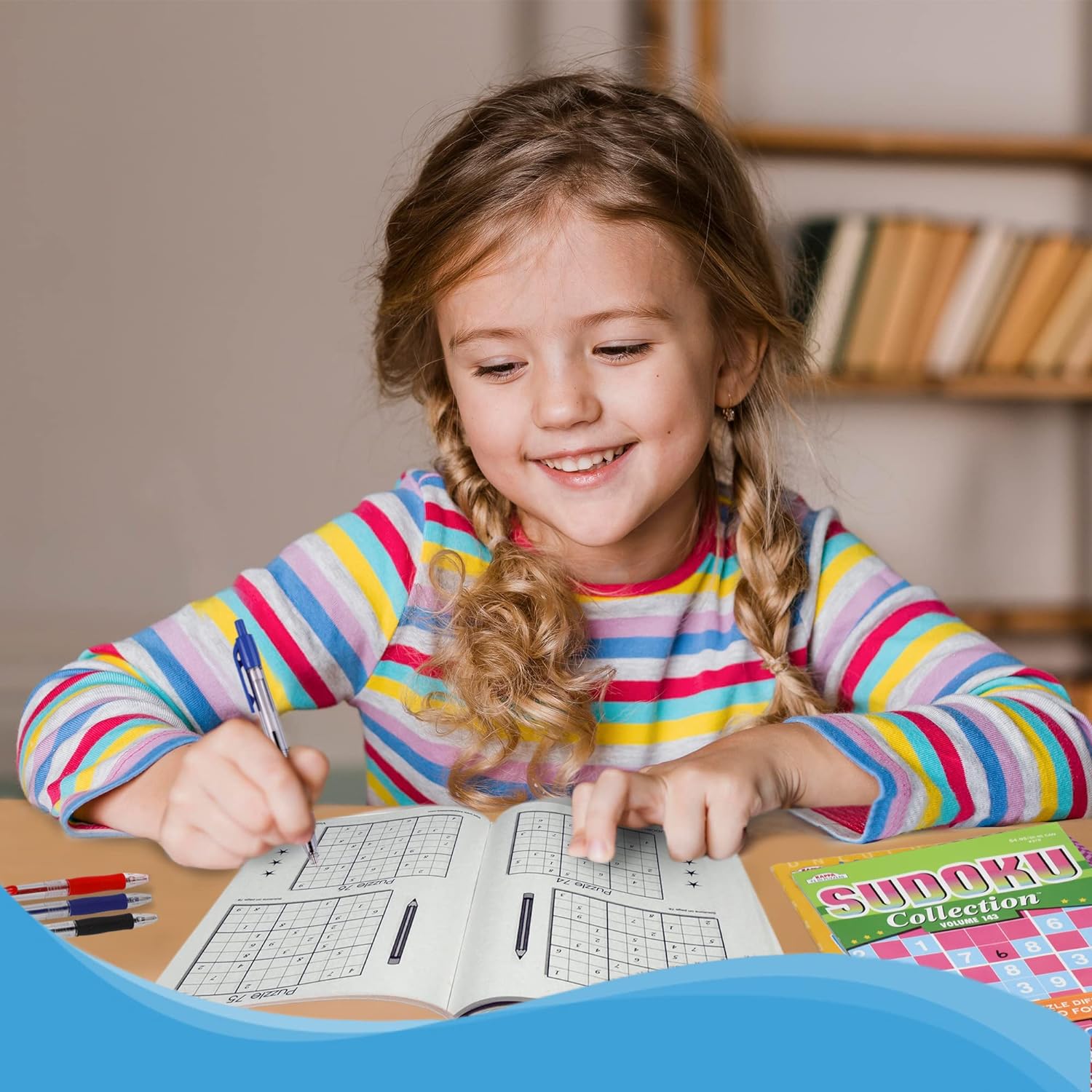 مجموعة 5 حزم من كتب سودوكو بحجم السفر 450+، ألغاز سودوكو للكبار، كتب ألغاز الكلمات الكبيرة للطباعة للكبار، تنشيط الدماغ لكبار السن، مجموعة متنوعة من الكتب بحجم هضم 8x5 - Image 5